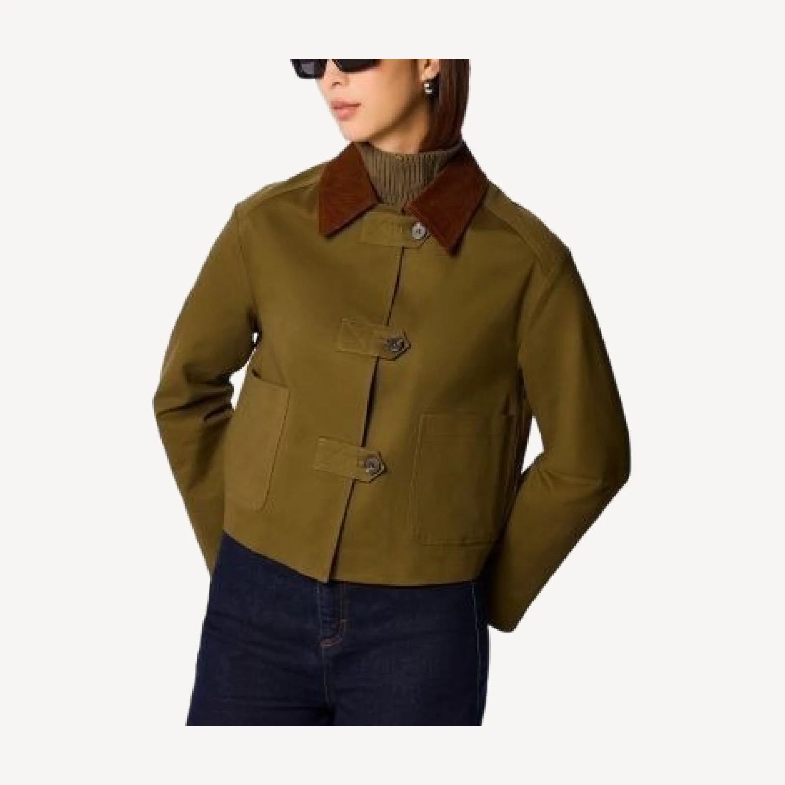 Whistles Corduroy Collar Jacket