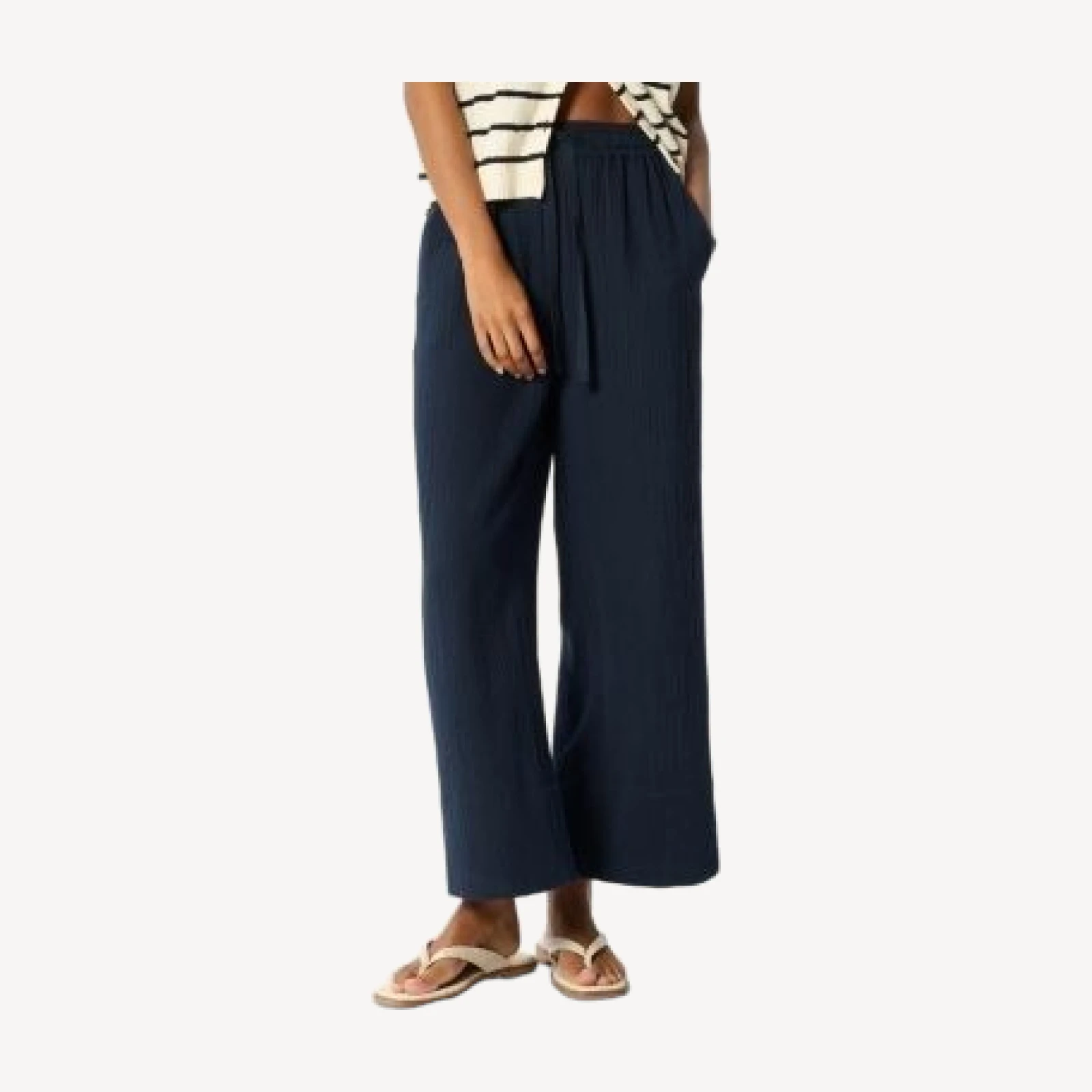 Whistles Wide Crop Cheesecloth Pants