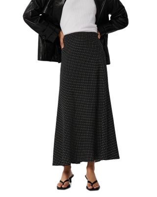 Whistles Mini Polka Dot Maxi Skirt