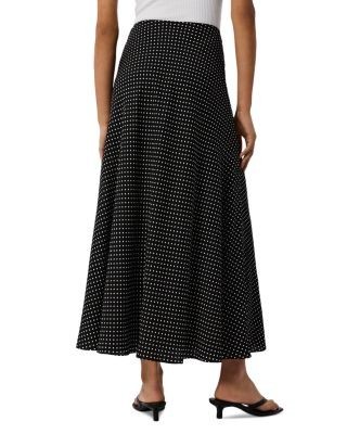 Whistles Mini Polka Dot Maxi Skirt