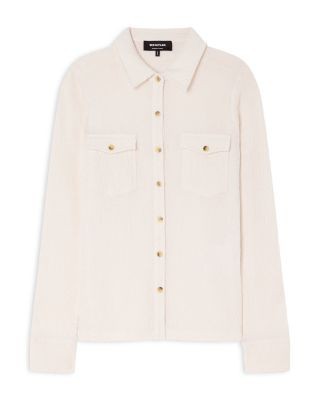 Whistles Textured Detail Jersey Shirt