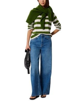 Whistles Striped Long Sleeve Tee