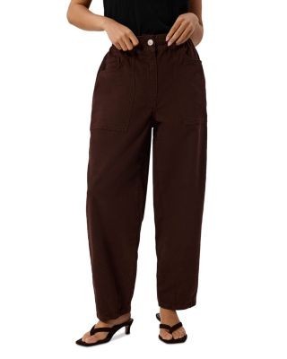Whistles Authentic Barrel Leg Jeans in Stone