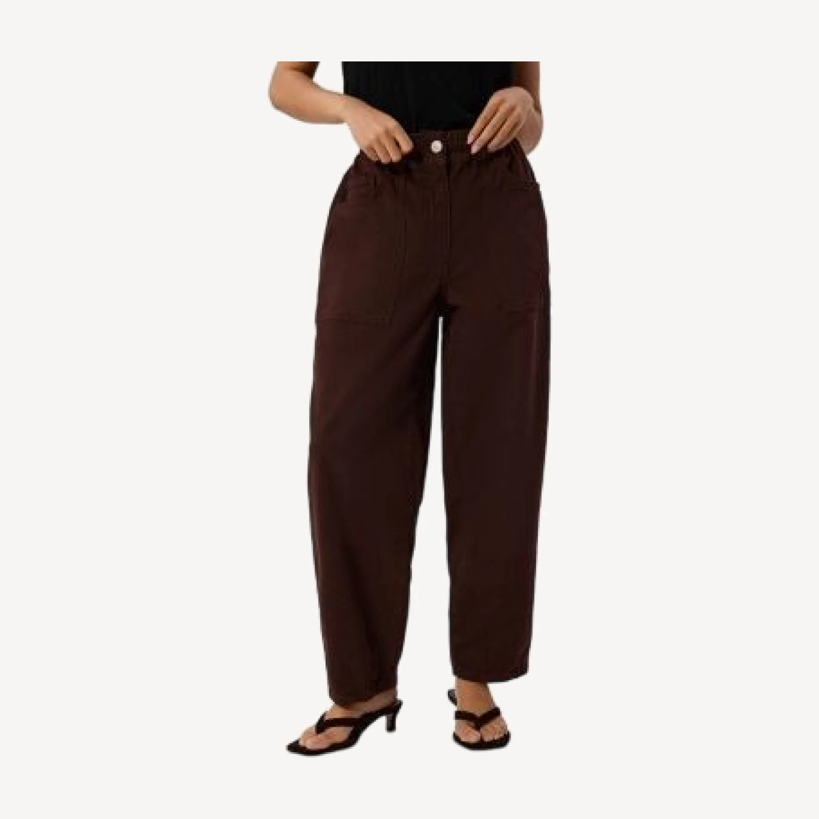 Whistles Authentic Barrel Leg Jeans in Stone