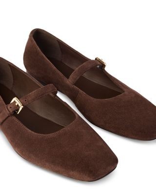 Whistles Women's Suede Mary Jane Ballet Flats