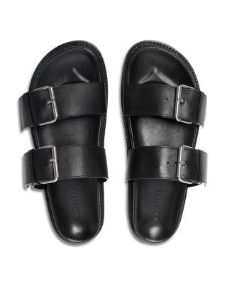 Whistles Leather Double Buckle Slides