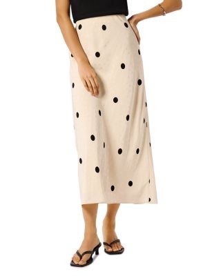 Whistles Jacquard Spots Midi Skirt