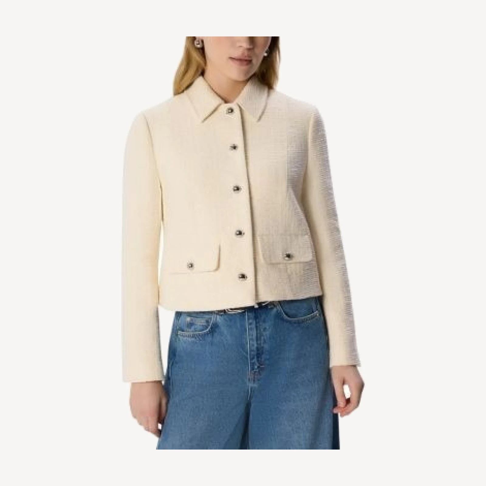 Whistles Cropped Boucle Jacket