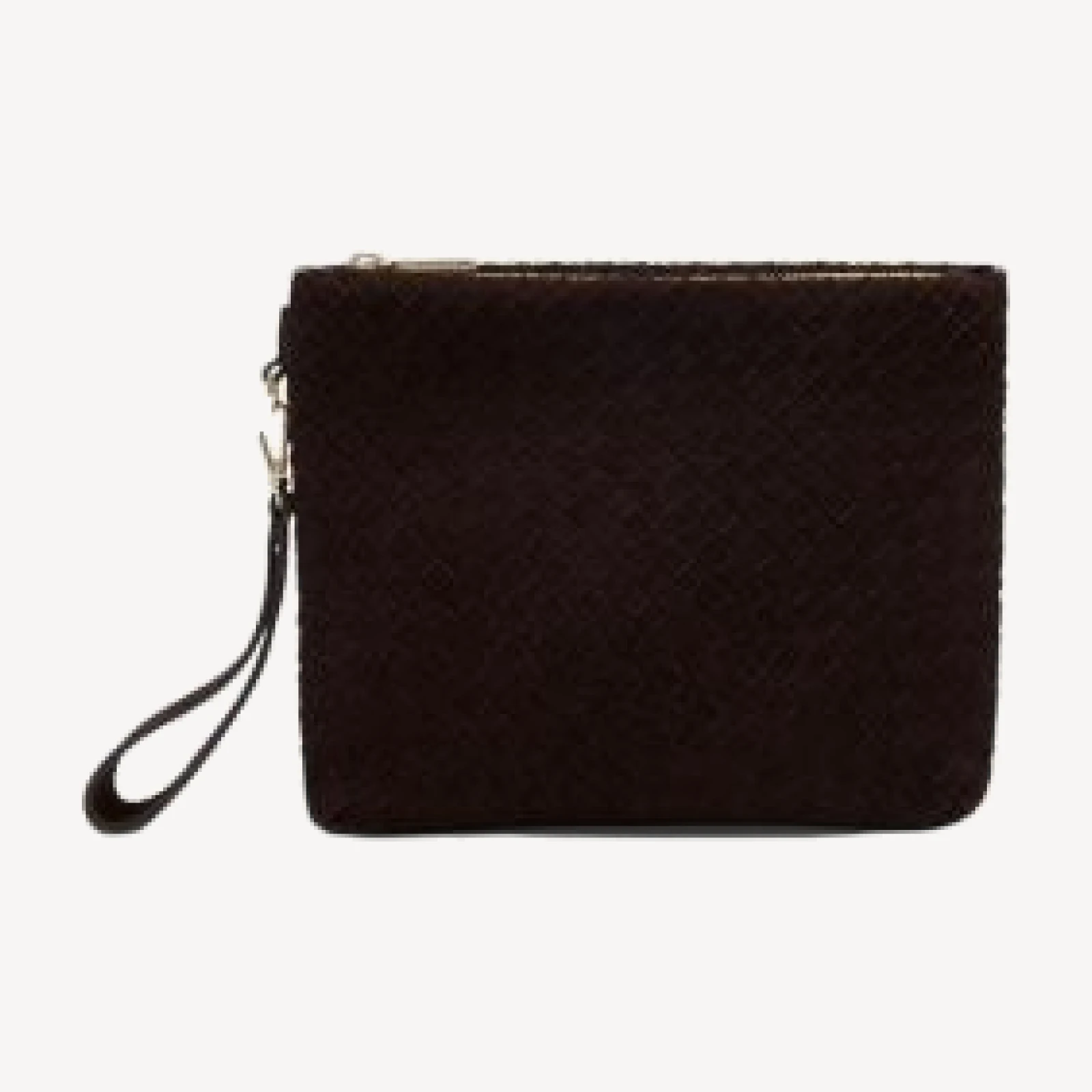 Whistles Avah Woven Suede Zip Clutch