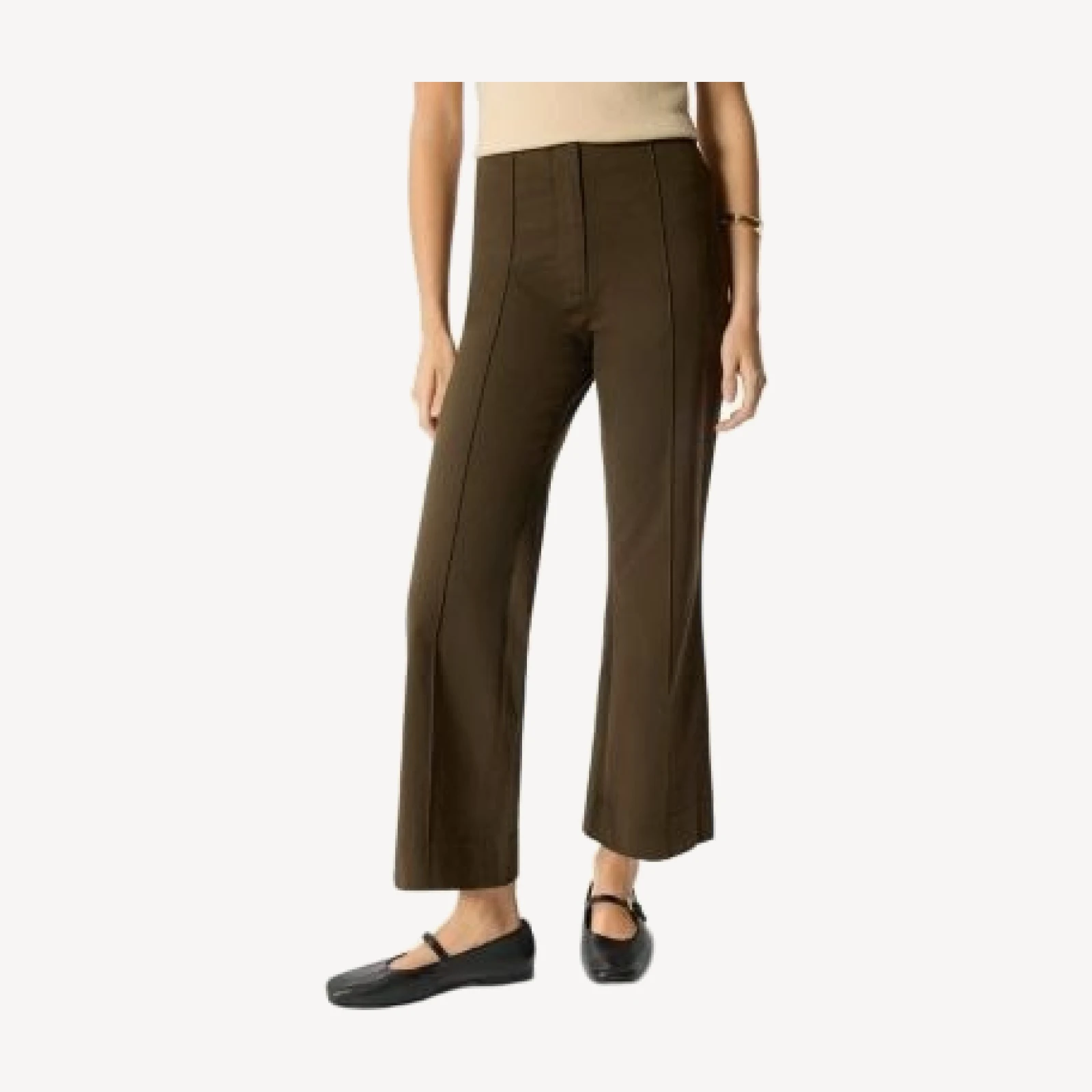 Whistles Pintuck Kick Flare Trousers
