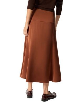 Whistles Panel Waist Satin Midi Skirt, photo 5