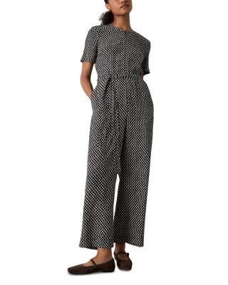 Whistles Petite Zippered Belted Jumpsuit
