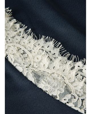 Whistles Lace Trim Satin Top
