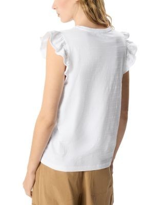 Whistles Ruffled Sleeve Broderie Top