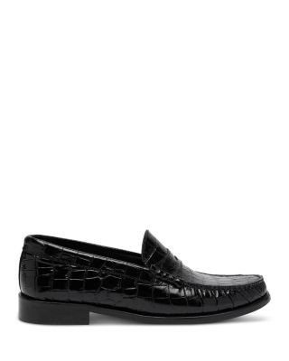 Whistles Women's Manny Croco Embossed Leather Loafers