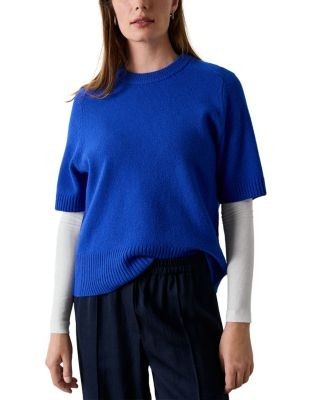 Whistles Knitted Wool Round Neck Tee