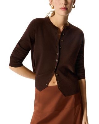 Whistles Crewneck Scarf Cardigan