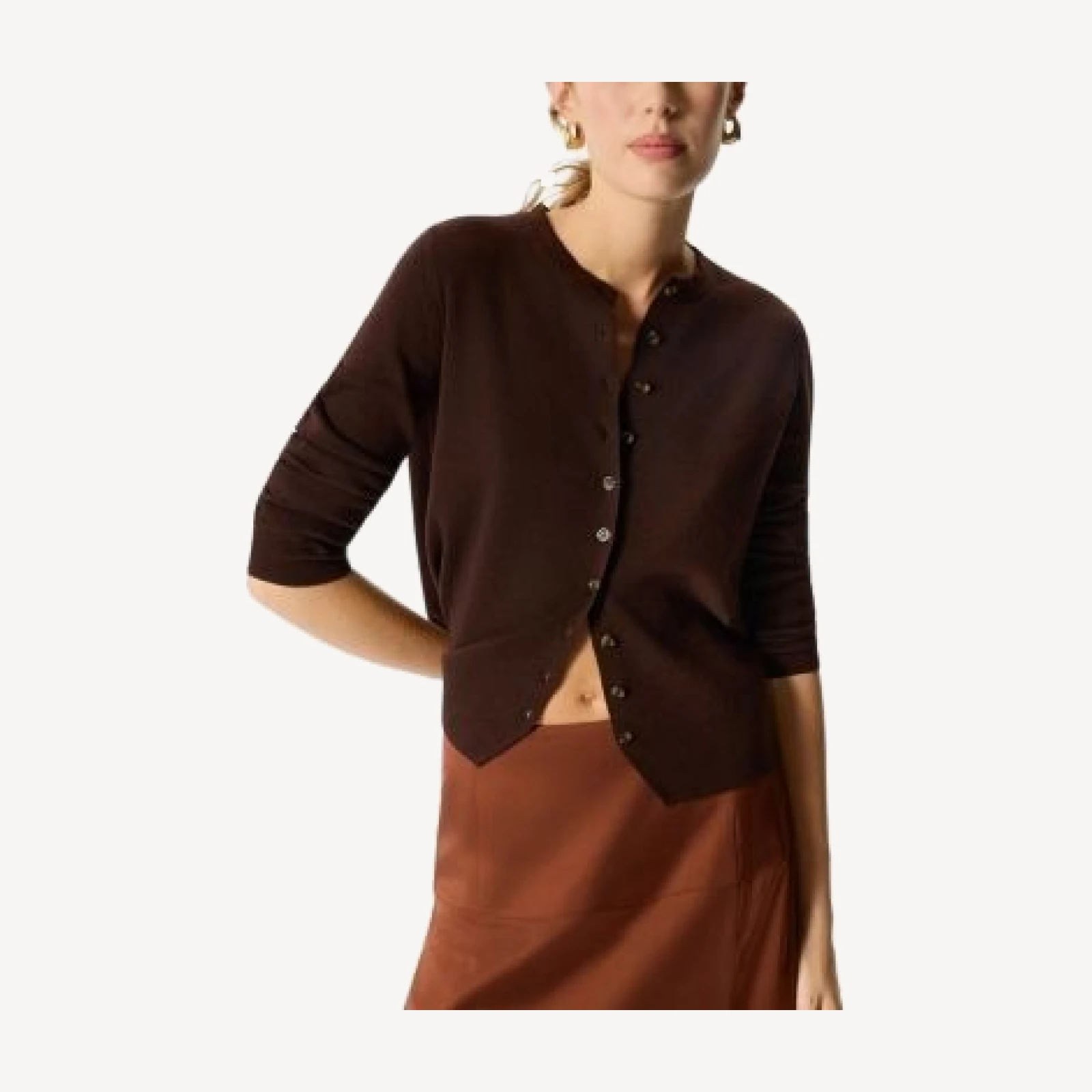 Whistles Crewneck Scarf Cardigan