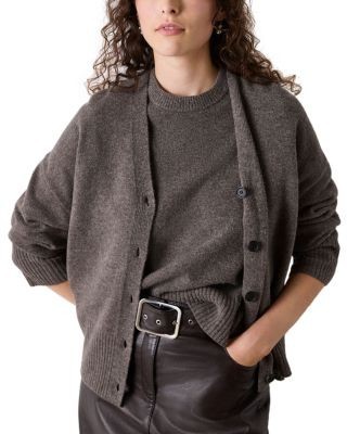 Whistles Wool V Neck Cardigan