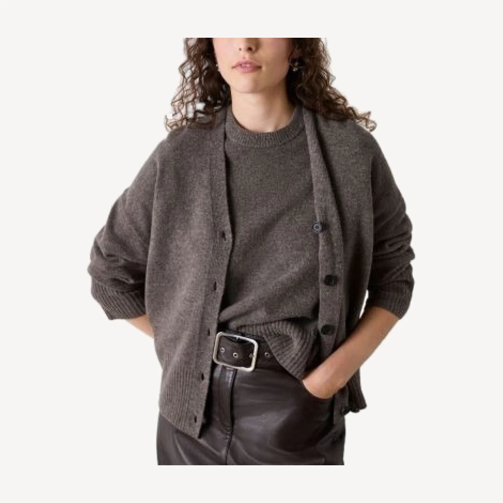 Whistles Wool V Neck Cardigan