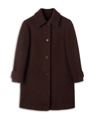 Whistles Wool Blend Boucle Car Coat