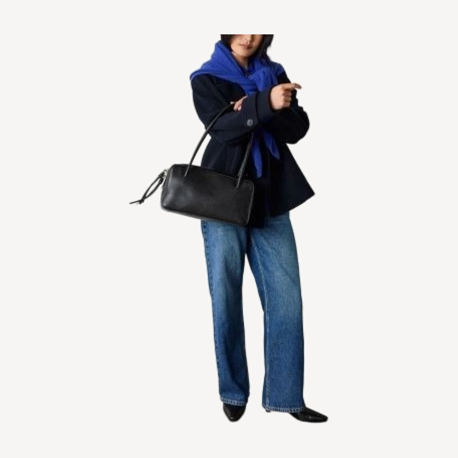 Whistles Double Breasted Wool Blend Peacoat