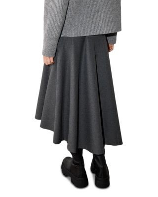Whistles Draped Asymmetric Midi Skirt