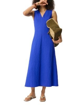Whistles V Neck Textured Dress