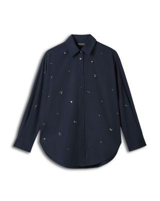 Whistles Embellished Poplin Shirt