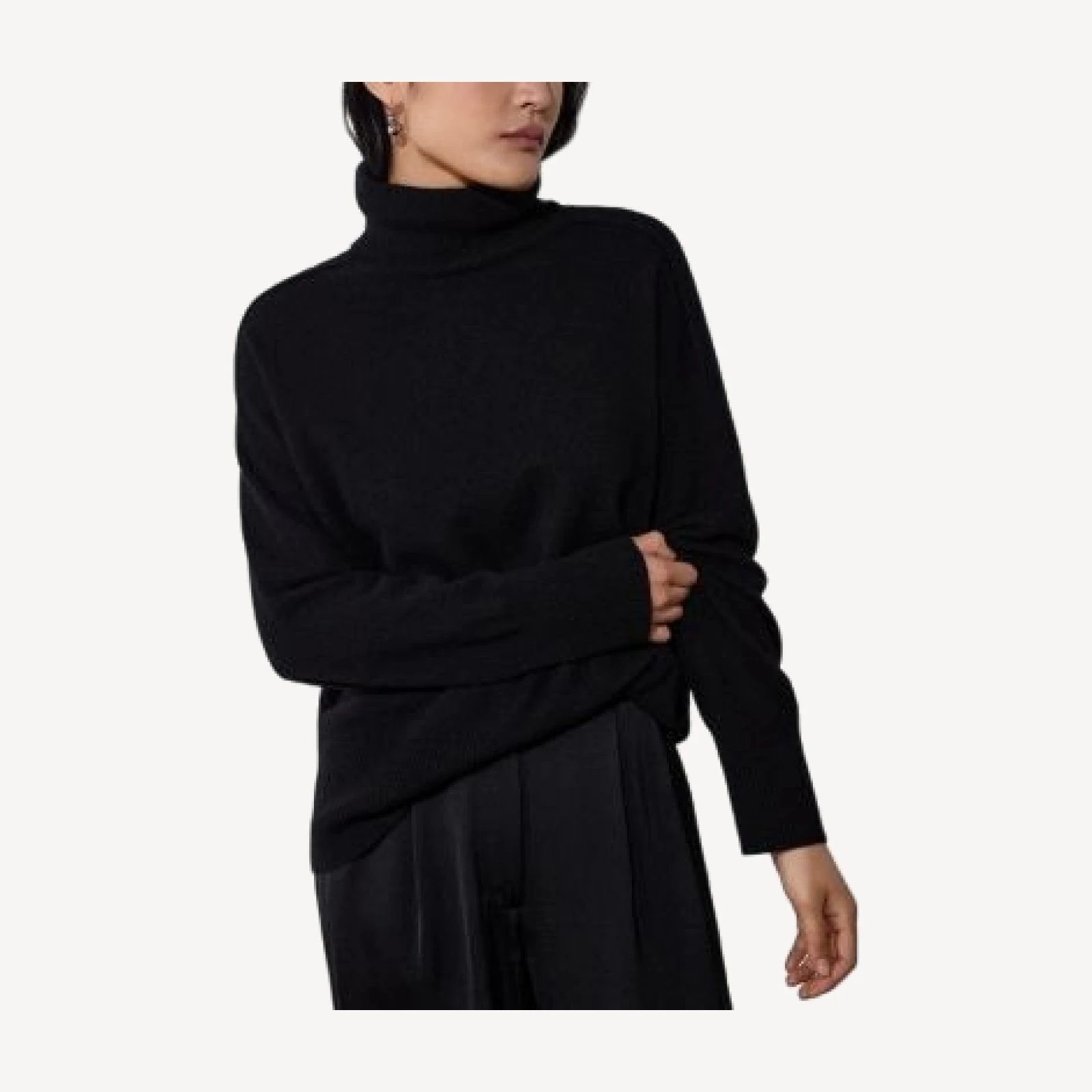 Whistles Cashmere Seamed Roll Neck Sweater