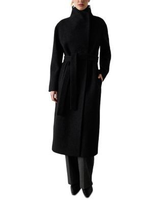 Whistles Morgan Wool Funnel Wrap Coat