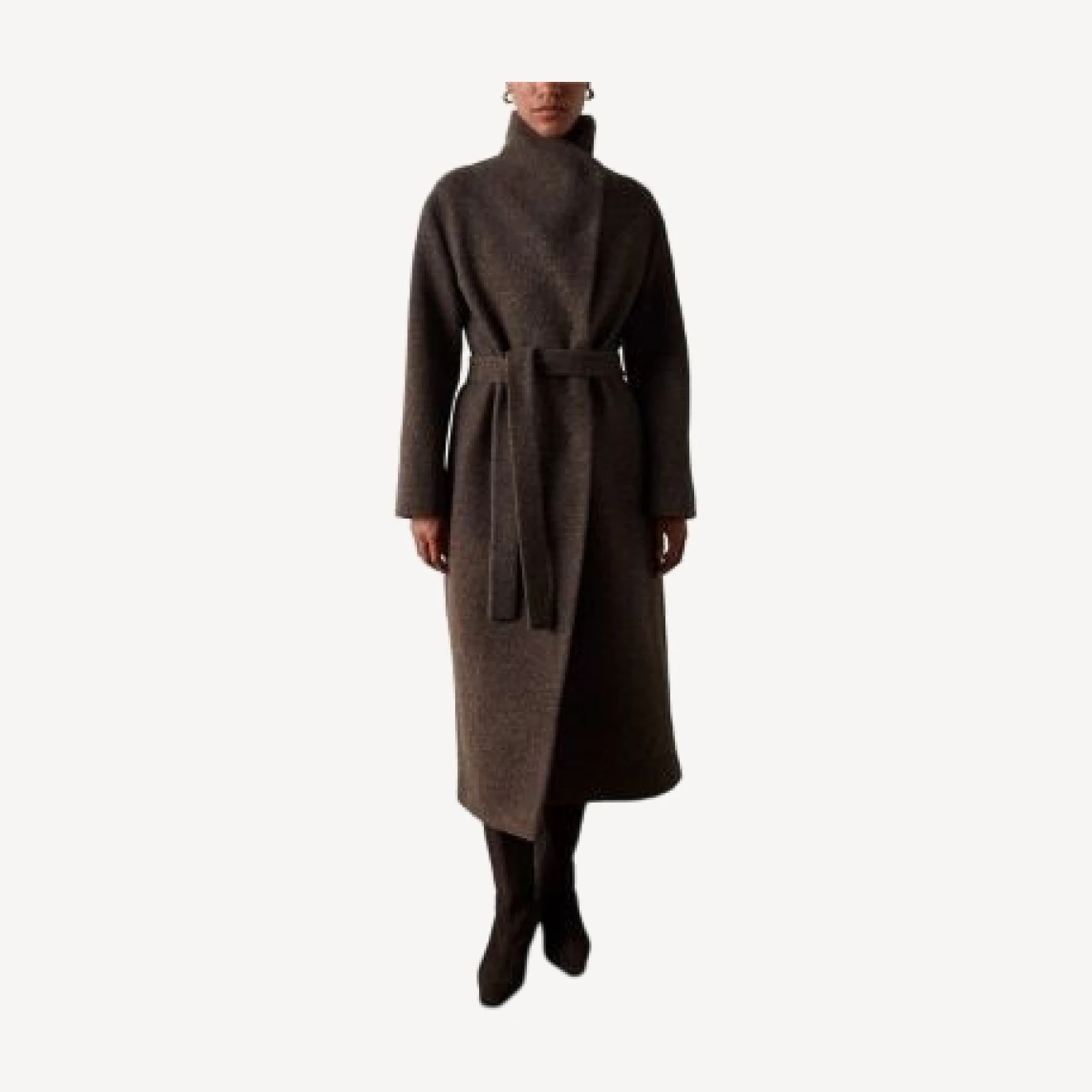 Whistles Morgan Wool Funnel Wrap Coat