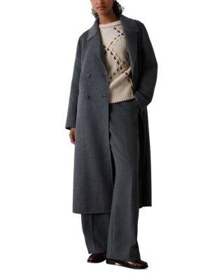 Whistles Relaxed Double Faced Wool Blend Coat