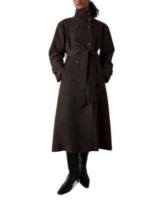 Whistles Funnel Neck Trench Coat