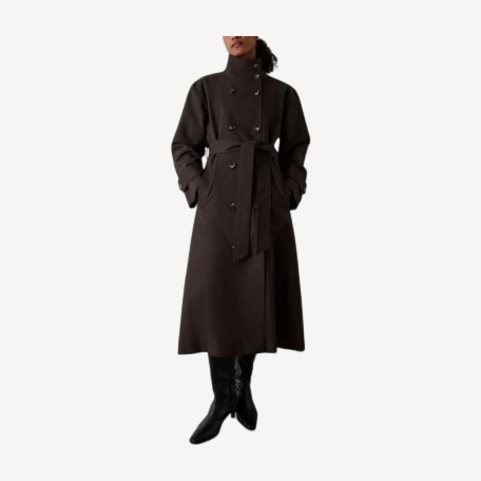 Whistles Funnel Neck Trench Coat