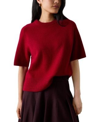 Whistles Knitted Wool Round Neck Tee