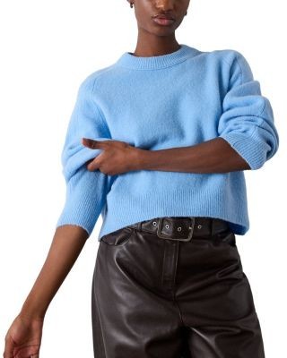 Whistles Curved Hem Knit Pullover Sweater