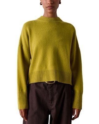 Whistles Wool Seam Detail Crewneck Sweater