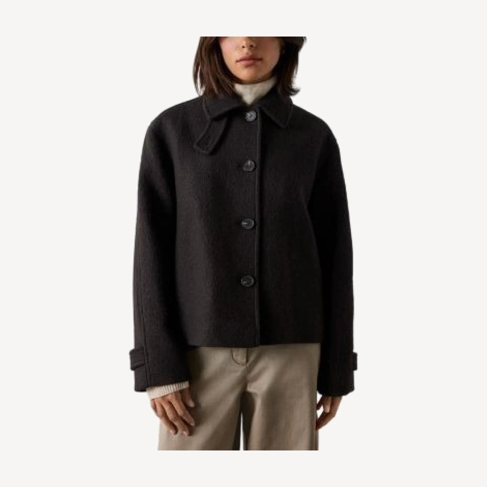 Whistles Wool Blend Short Coat