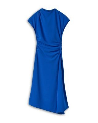 Whistles Crepe Ruched Midi Dress