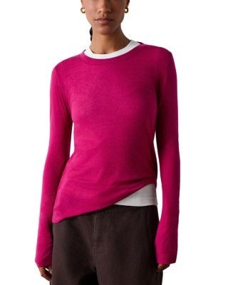 Whistles Jersey Crewneck Top