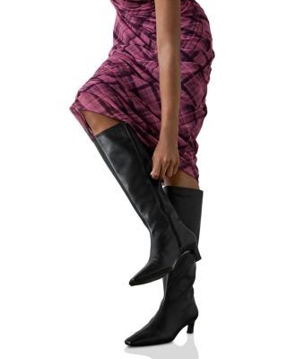 Whistles Check Mesh Midi Dress
