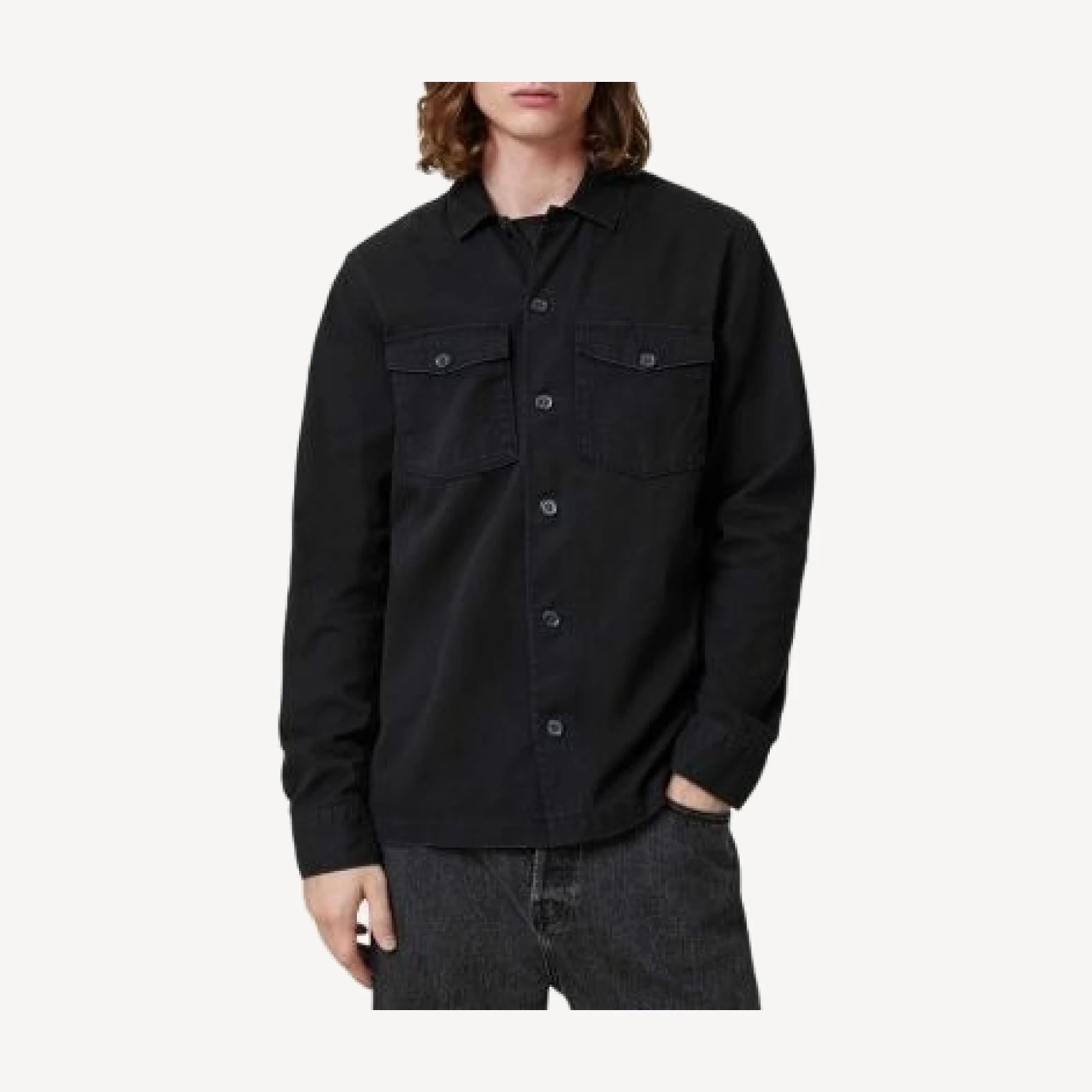 Allsaints Spotter Cotton Button Down Shirt