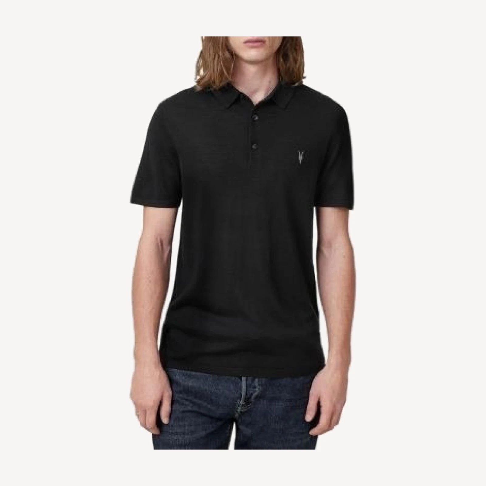 Allsaints Mode Merino Wool Polo Shirt