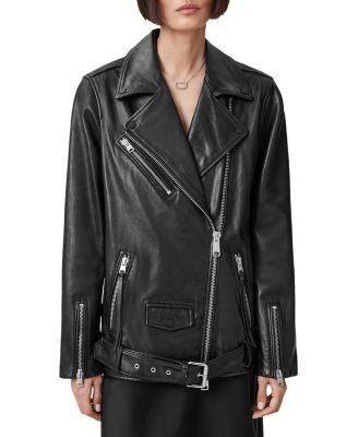 Allsaints Billie Leather Oversized Biker Jacket