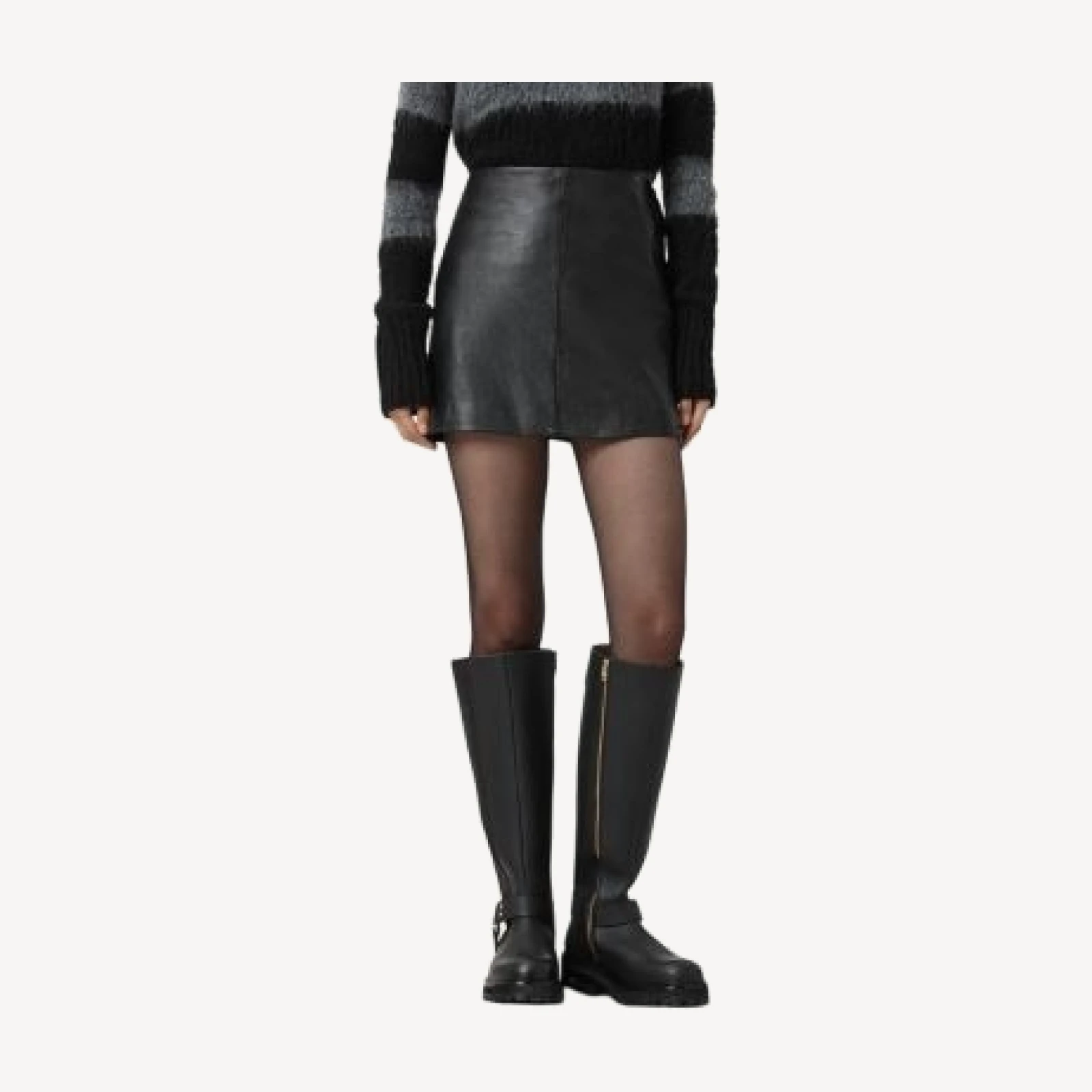 Allsaints Renai Leather Skirt