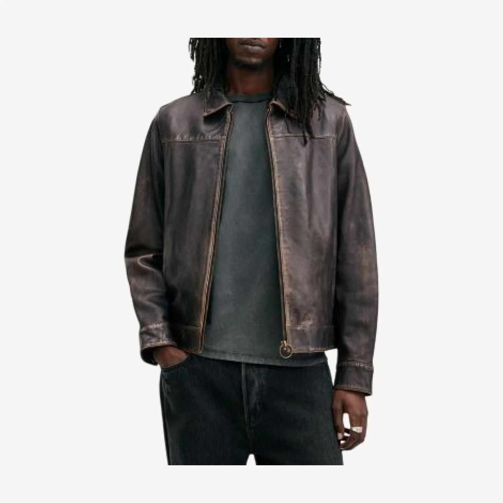 Allsaints Alkan Leather Jacket