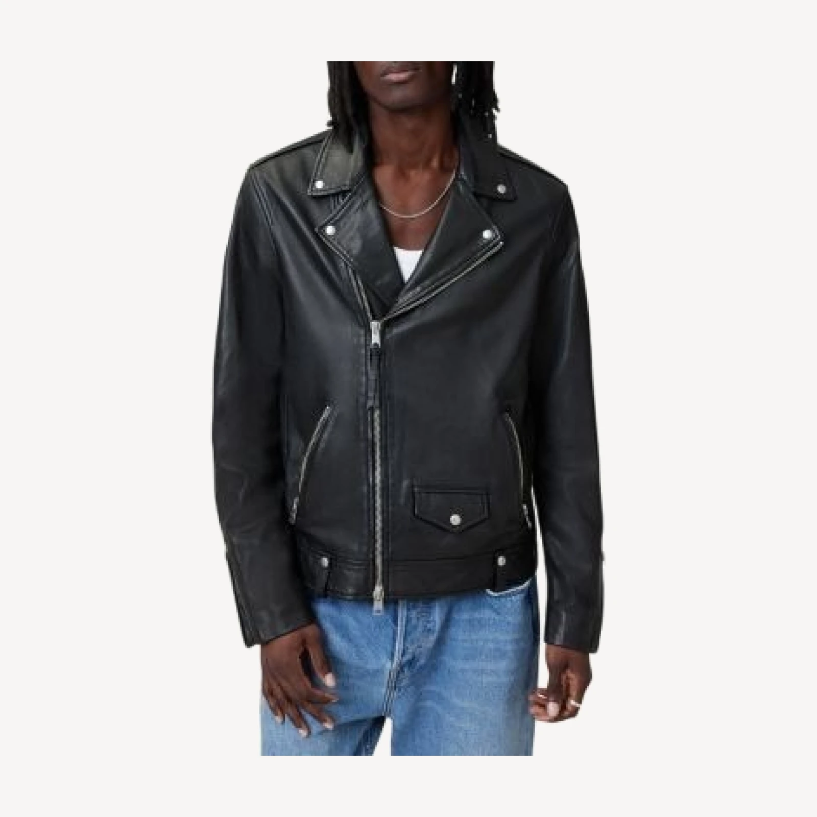 Allsaints Milo Leather Biker Jacket