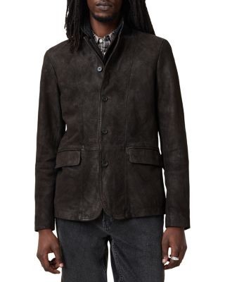 Allsaints Survey Layered Leather Blazer