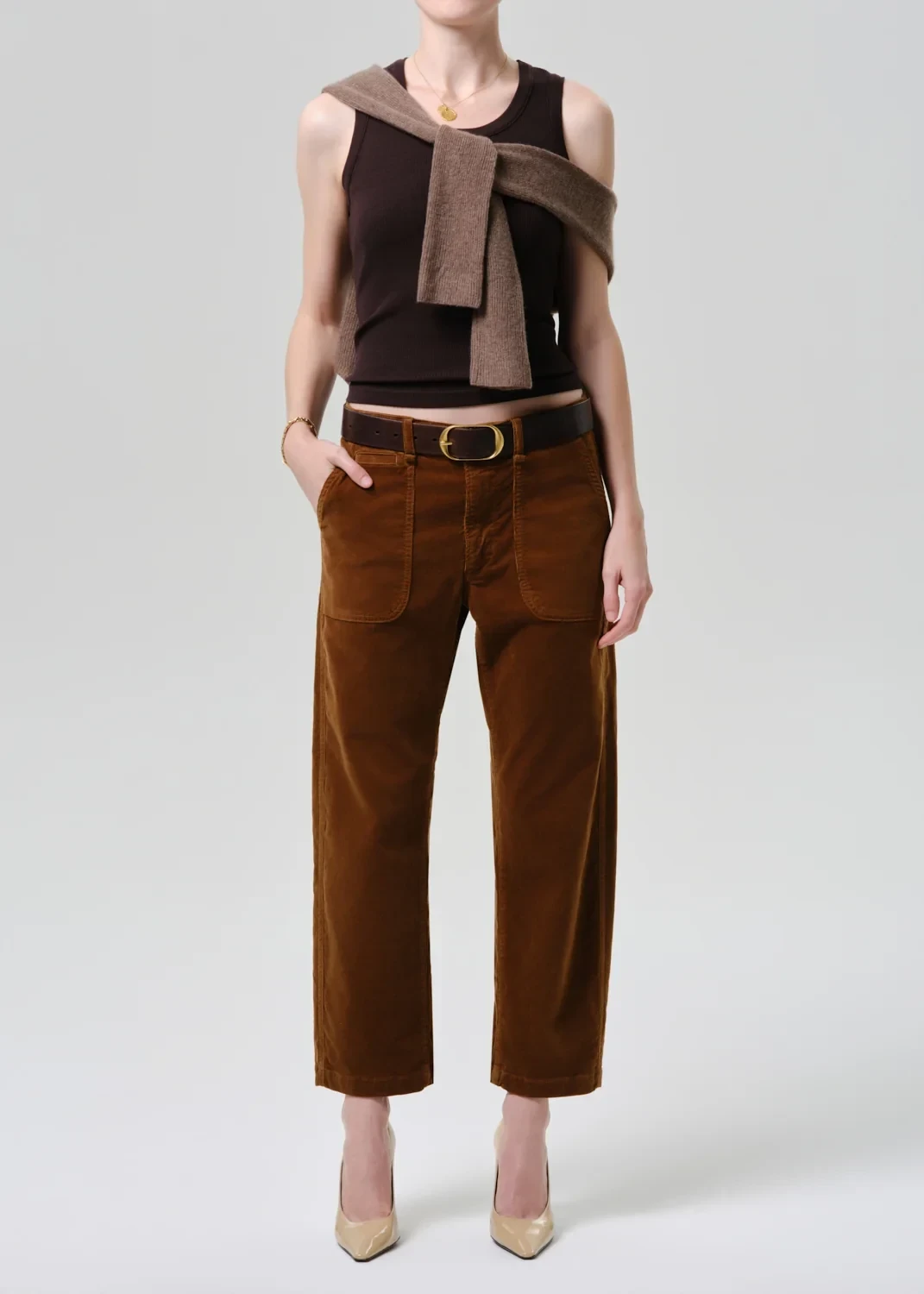 Winslow Stretch Baby Corduroy Utility Pant in Manuka